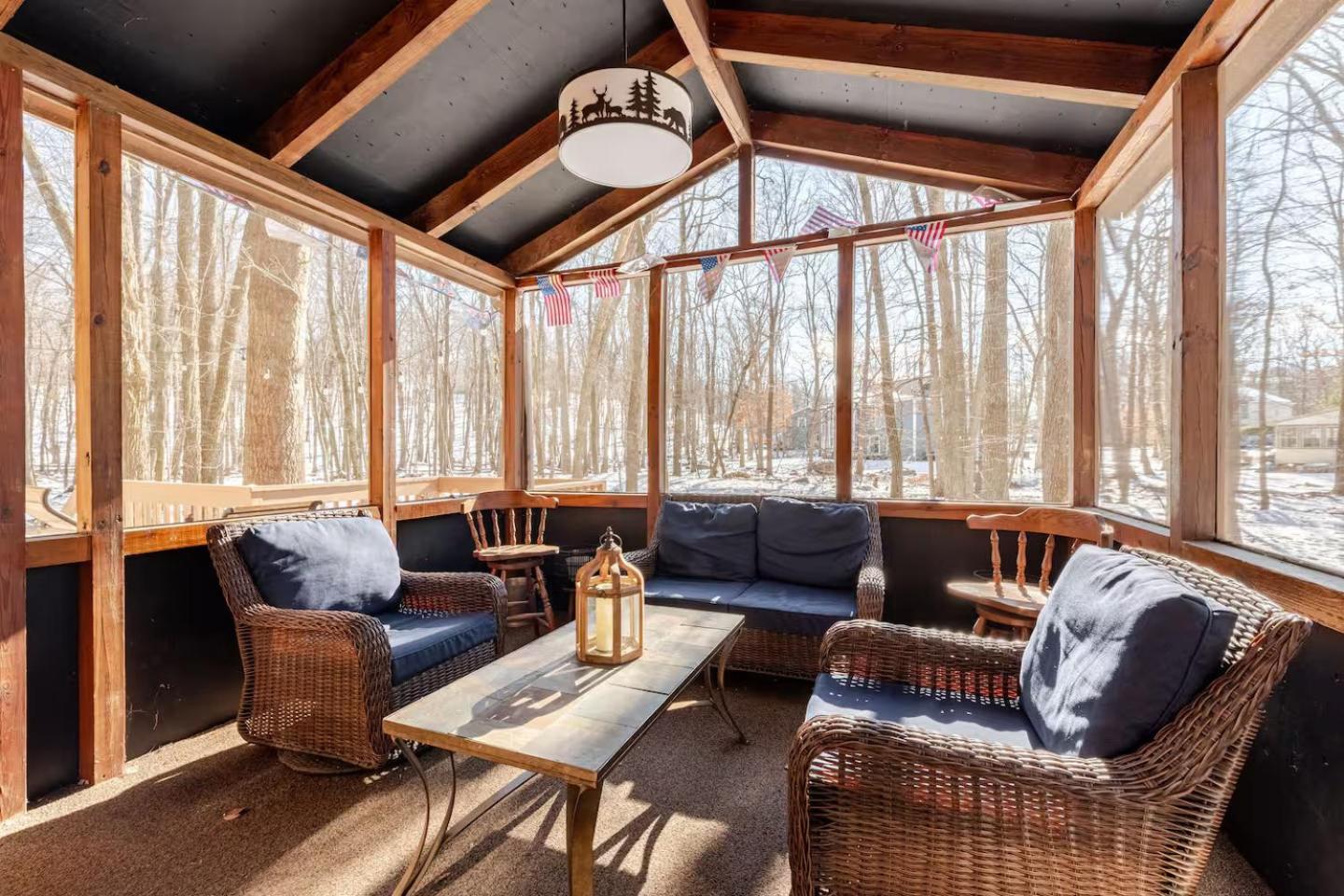 Cozy Cabin At Poconos With Hot Tub And Fire Pit East Stroudsburg Bagian luar foto
